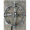 Image 5 : Lot: Framed Bird Print, Nautical Needlepoint, Decorative Plaque, Iron Chandelier