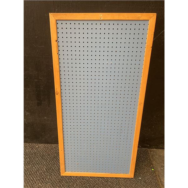 Rectangular Wooden Frame Pegboard Panel