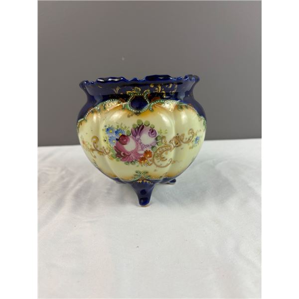 Antique Nippon Hand Painted Moriage Rose Bowl