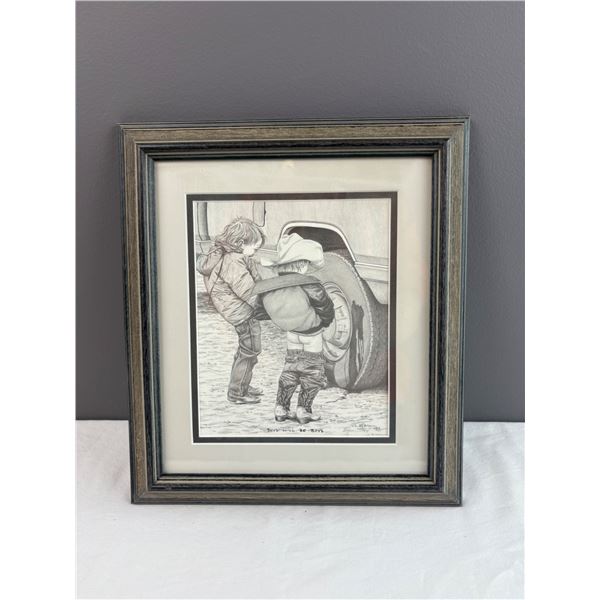 Framed 'Boys Will Be Boys' Print by Bernie Brown