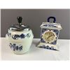 Image 1 : Blue Delfts Clock and Spinning Ashtray