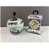 Image 2 : Blue Delfts Clock and Spinning Ashtray