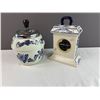 Image 3 : Blue Delfts Clock and Spinning Ashtray