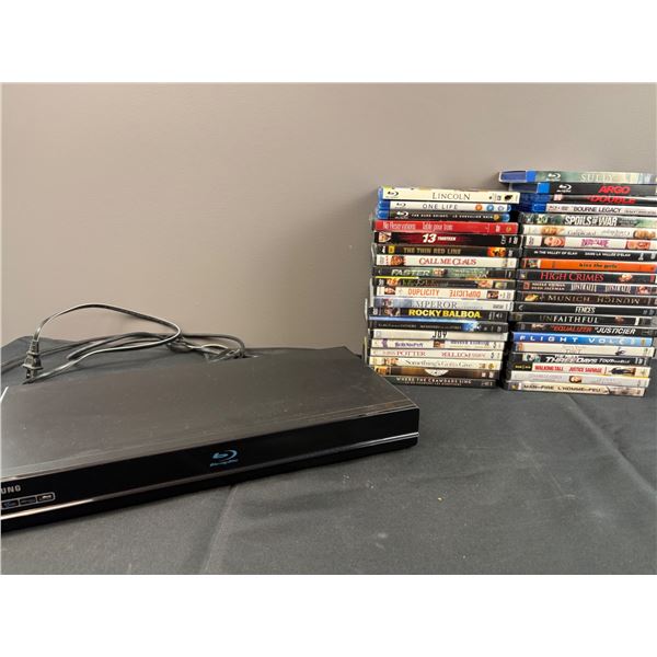 Samsung Blu-ray Disc Player and Movie Collection