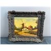Image 1 : Small Painting with Ornate Wooden Frame