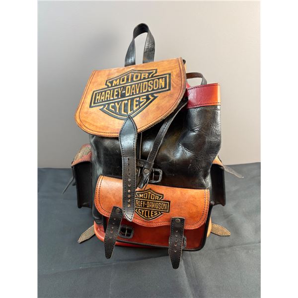 Harley Davidson Leather Back Pack