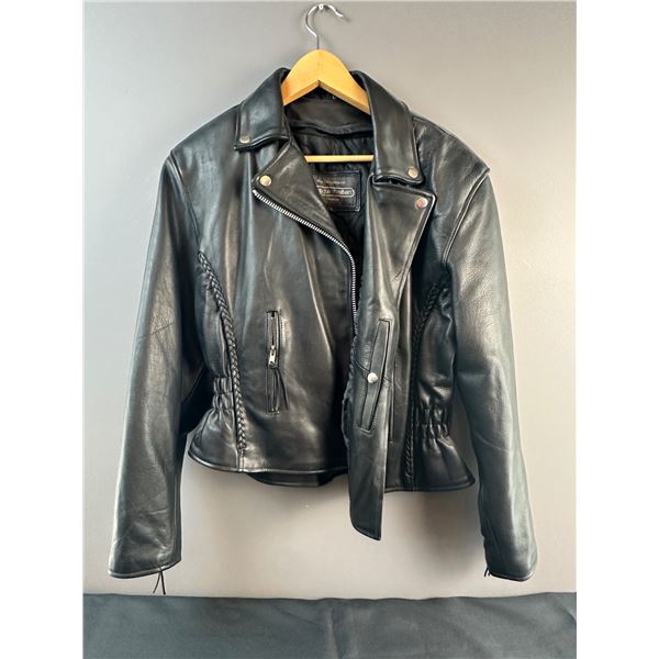 Women's Boutique of Leather Motorcycle Jacket, Size Large