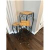Image 2 : Wicker and Metal Plant Stands