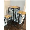 Image 3 : Wicker and Metal Plant Stands