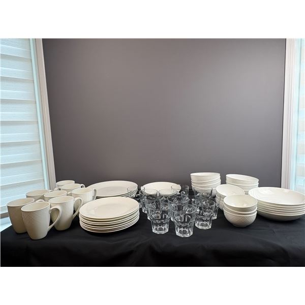 Mikasa 'Payton' Dish Ware Set and Drinking Glasses