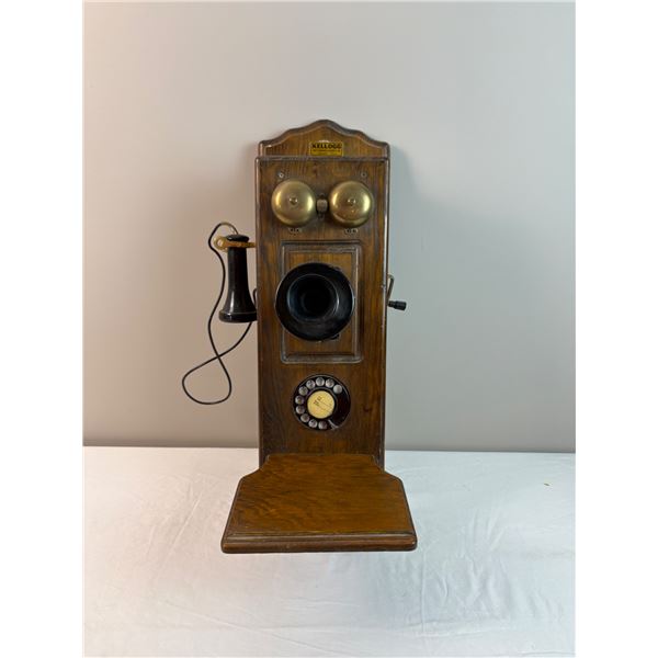 Vintage Wall Mounted Kellogg Telephone