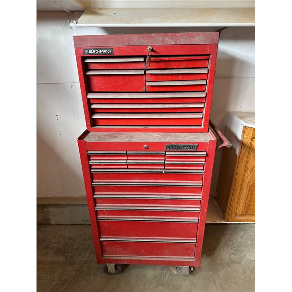 Mastercraft and Benchmark Tool Boxes and Contents