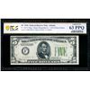 Image 1 : 1934 $5 Atlanta FRN PCGS 63PPQ