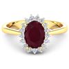 Image 1 : 14KT Yellow Gold 2.30ct Ruby and Diamond Ring