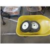 Image 1 : Wheel Barrow w/ 3 Small Tires