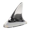 Image 1 : Baccarat France Modernist Clear Crystal Shark Fin Paperweight