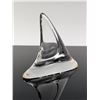 Image 2 : Baccarat France Modernist Clear Crystal Shark Fin Paperweight