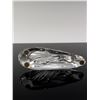Image 3 : Baccarat France Modernist Clear Crystal Shark Fin Paperweight