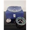 Image 2 : Swarovski Crystal Holiday Centerpiece Bowl and Candleholder Set