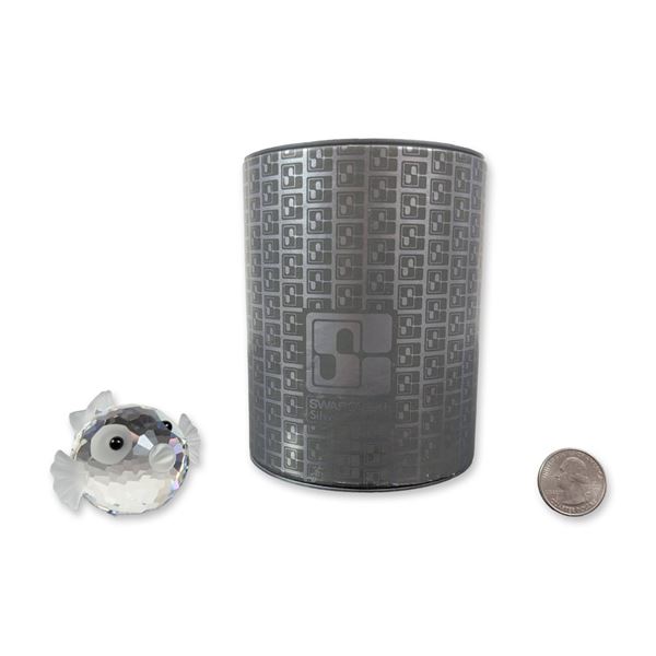 Swarovski Silver Crystal Figurin, Large Blowfish