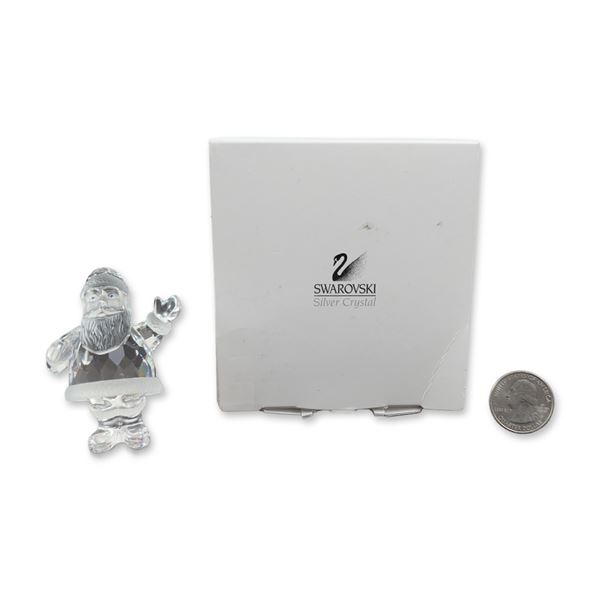 Swarovski Silver Crystal Santa Claus Figurine