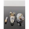 Image 4 : Two Swarovski Crystal Memories Secrets Collection Desk Clock Globe & Flower Vase with Crystal Vial