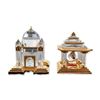 Image 1 : 2pc Swarovski Crystal Taj Mahal and Japanese Temple Figurines