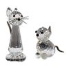 Image 1 : Two Swarovski Silver Crystal Cat Figurines
