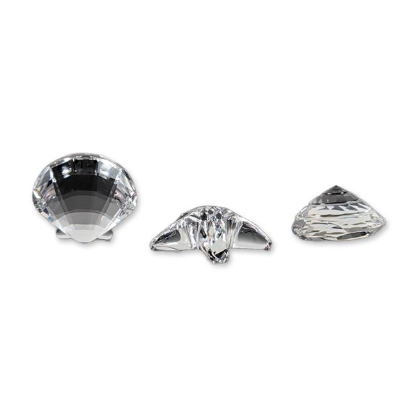 3pc Swarovski Marine Theme Crystal Figurines