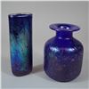Image 2 : 2pc Gozo Glass Iridescent Studio Glass Vases