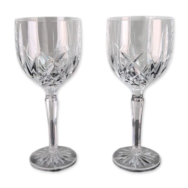Pair of Marquis by Waterford Brookside Crystal Goblets