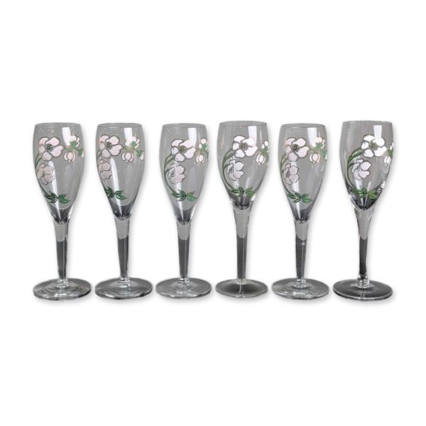 6pc Perrier-Jouet Belle Epoque Champagne Flutes