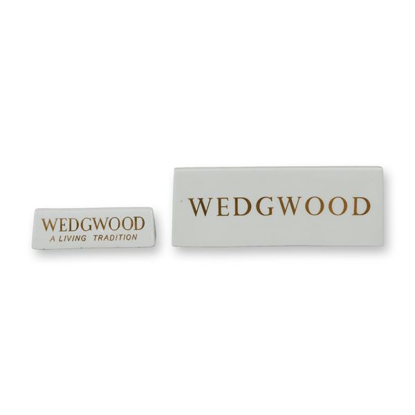 2pc Wedgwood Ceramic Dealer Display Plaques