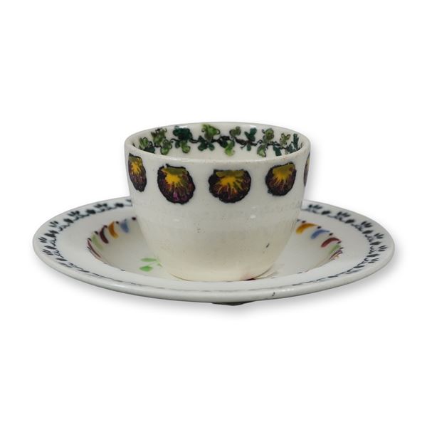 2pc Wedgwood Miniature Earthenware Teabowl and Saucer