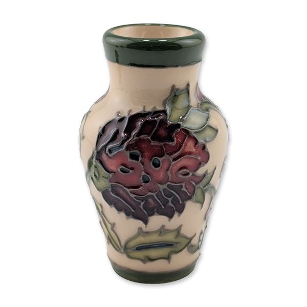 Moorcroft Pottery Miniature Vase, Pulsatilla