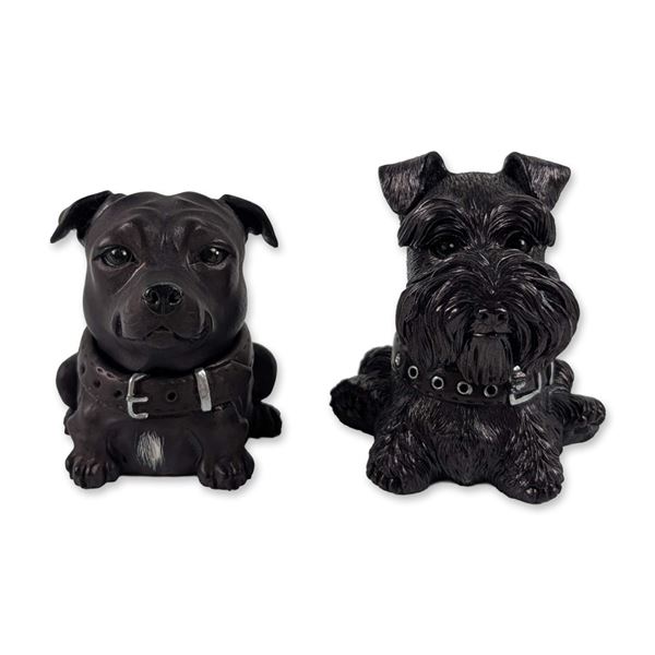 2pc Neil Eyre Designs Dog Face Pots