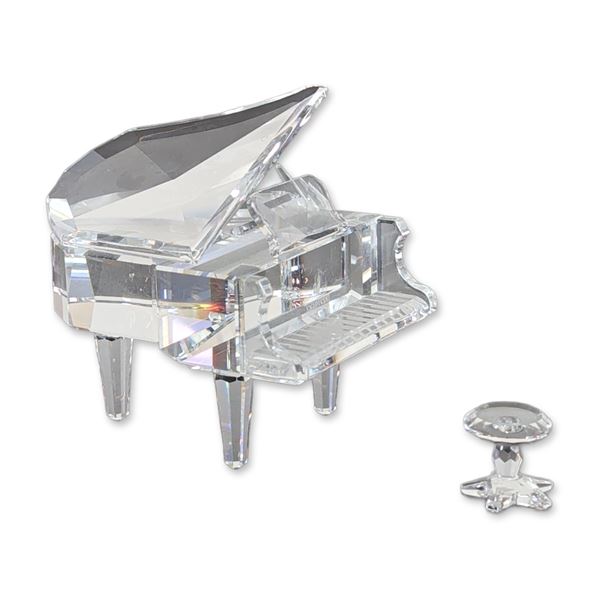 Swarovski Crystal Grand Piano and Stool