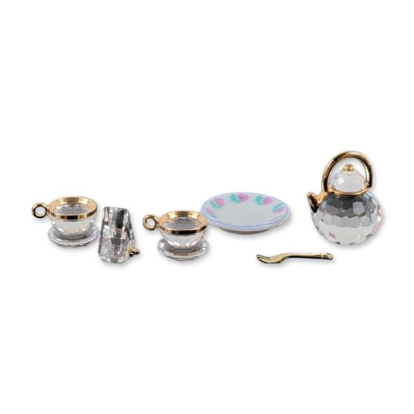 Swarovski Crystal Memories Miniature Tea Service Set
