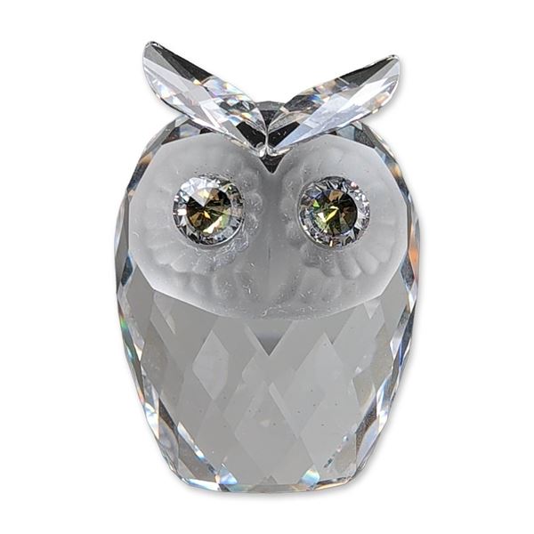 Swarovski Faceted Clear Crystal Figurine, Large Owl