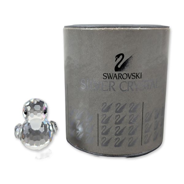 Swarovski Silver Crystal Mini Duck Figurine