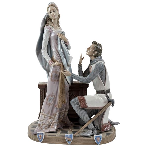 Lladro Spanish Glazed Porcelain Camelot Figurine