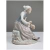 Image 3 : Nao Glazed Porcelain Mother and Child Figurine