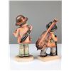 Image 2 : 2pc Goebel Hummel Porcelain Figurines, Little Fiddler and Little Cellist