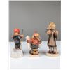 Image 3 : 3pc Goebel Hummel Porcelain Figurines, Candlelight Christmas, Skier & Latest News