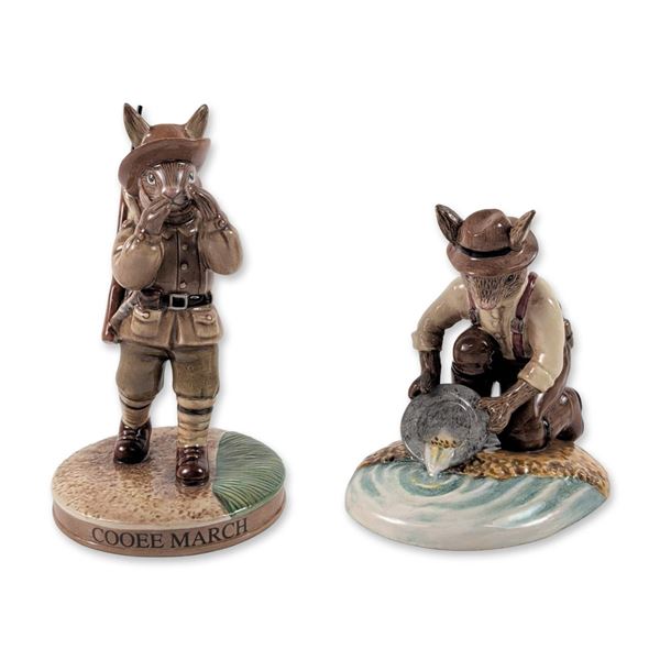 2pc Royal Doulton Australian Bunnykins Figurines