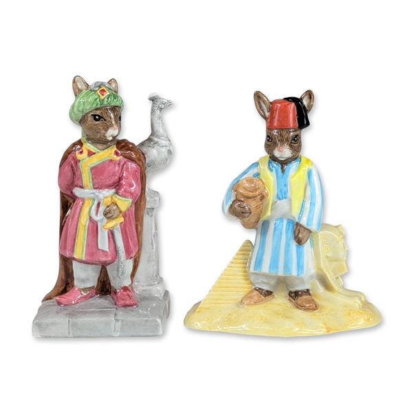2pc Royal Doulton Bunnykins Egyptian and Arabian Figurines