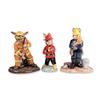 Image 1 : 3pc Royal Doulton Bunnykins Firefighter Figurines