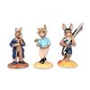 Image 1 : 3pc Royal Doulton Limited Edition Bunnykins Figurines