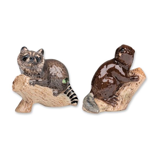 2pc Beswick Ceramic Wildlife Figurines