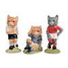 Image 1 : 3pc Beswick Footballing Felines Ceramic
